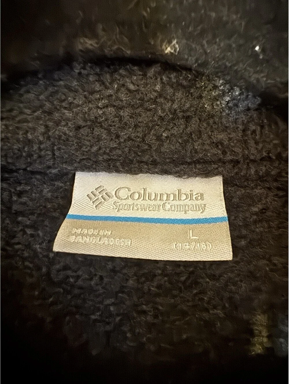 Columbia Boys Steens Mountain Fleece Jacket Black L 14/16 Full Zip WB6760